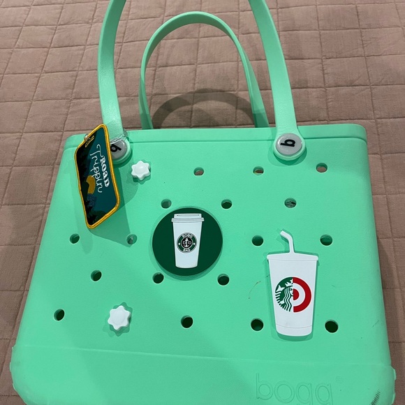 Green Medium Bogg Bag with Tassel - Picture 7 of 8